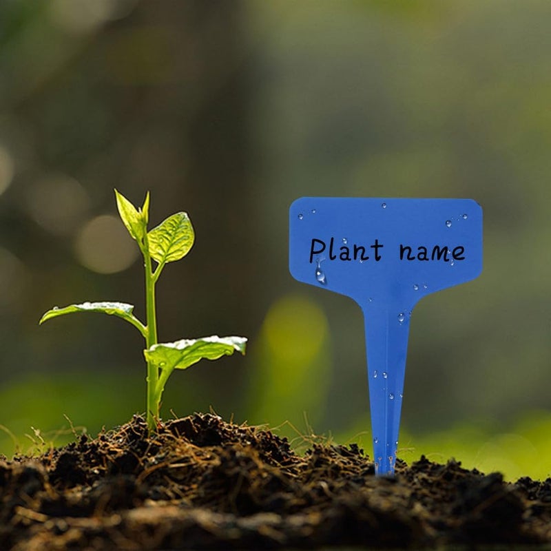 Bluckincle Plant Labels,200pcs Plant Tags,Blue Plant Markers,Gardening Supplies,Garden Labels Outdoor Waterproof,Garden Markers,Plastic Plant Labels for Seedlings,Garden Accessories for Outside,Plant Nursery - Image 3